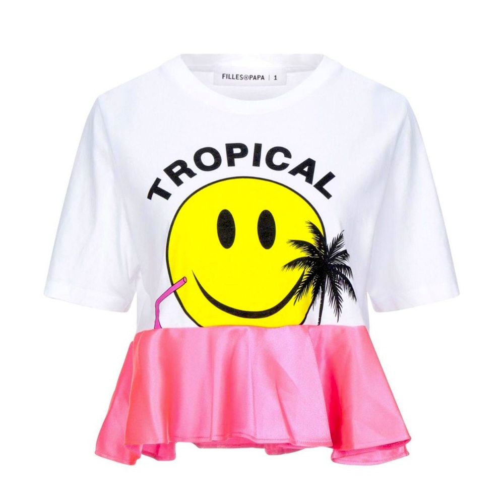 Filles A Papa Smiley Tee